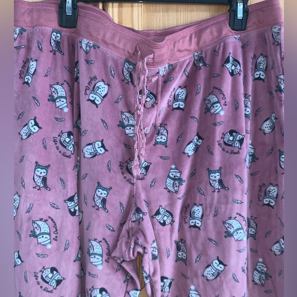 Secret Treasures velvety velour “owl printed” sleep pants size 2X (18-20W) - Picture 2 of 3